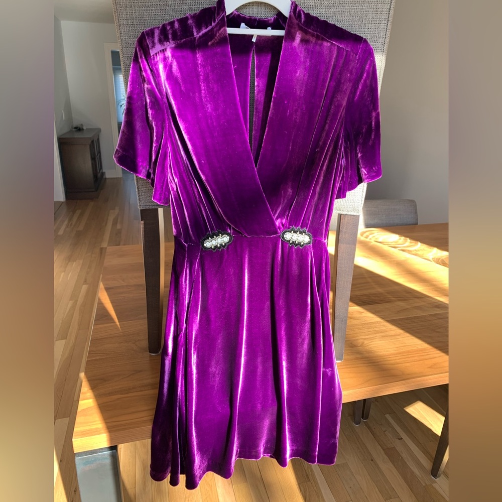 Sandro Velour Holiday dress, size 1